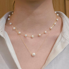 Pearl Station Link Necklace