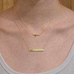 Barbara Plain Bar Necklace