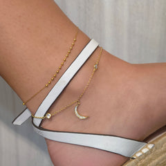 Moon Bezel Anklet