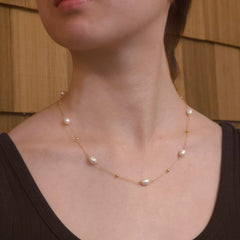 Pearlea Pearl Ball Station Necklace