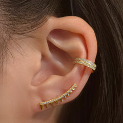 Clara Spiked Sparkle Crawler Earrings