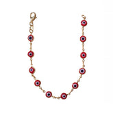 Gold Filled Round Evil Eye 7” Bracelet