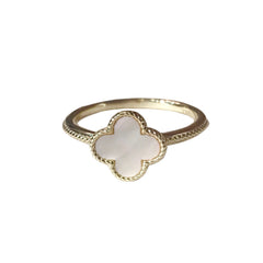 Flora Mother of Pearl Twisted Band Ring