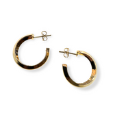 18K Gold Filled Edged Hoops