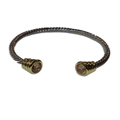 Dyana Round CZ Bangle Bracelet