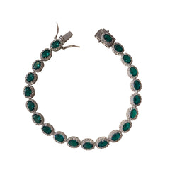 May Oval Emerald 7” Tennis Bracelet