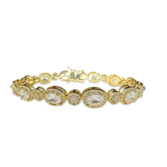 Ovaline Halo 7” Tennis Bracelet
