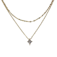 Carrie Diamond Layered Birthstone Necklace