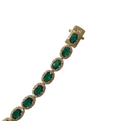 May Oval Emerald 7” Tennis Bracelet