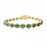 May Oval Emerald 7” Tennis Bracelet