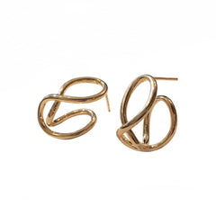 Gold Filled Twisted Metal Hoops