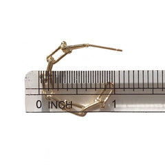 Gold Filled Buckle Chain Hoops