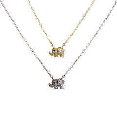 Elephant Tiny Sparkle Necklace