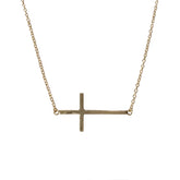 Sideways Cross Necklace