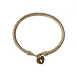 Heart Lock Cable Clasp Bangle