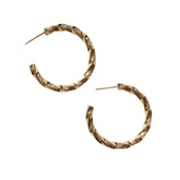 Stainless Steel Ribbon Twist 1.25” Hoops