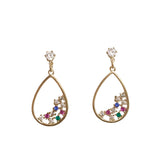 Teardrop Cluster Drop Earrings