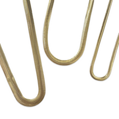 Azira Gold Filled 16” Flat Herringbone Necklace