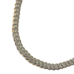 Joellery White Gold Filled 24” 8mm Long Cuban Buckle Chain