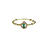 Noelly Teardrop Baguette Ring