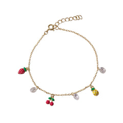 Tropical Fruit Sparkle Charm Bracelet