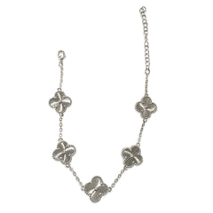 Gold Filled Ridged Flora Station Bracelet