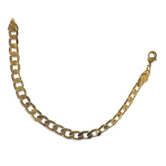 Gold Filled Flat Cuban 8” Bracelet