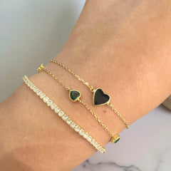 Heart Love Enamel Bracelet