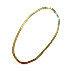 Herringbone Thick Gold 18” Necklace