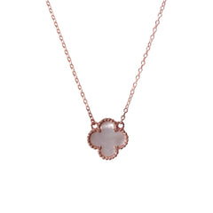 Flora Bezel Mother of Pearl Medium Necklace