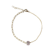 Oval Mixed Paper Chain Bracelet