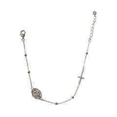 St. Mary Sparkle Cross Station Bracelet