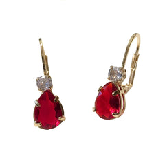 18K Gold Filled Teardrop Hoop Earrings