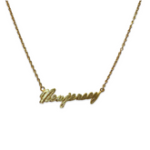 New Jersey Cursive Script Necklace