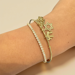 Hamsa Star Of David Charm Bracelet