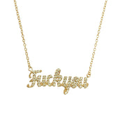 Sterling Silver Script Fuck You Necklace