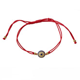 Evil Eye Medium Disc Red Thread Bracelet