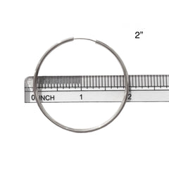 Stainless Steel SILVER Hoops