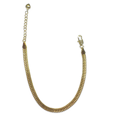 Gold Filled Flat Woven 4mm 7” Bracelet