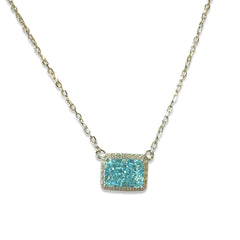 Amy East West Birthstone Halo Necklace