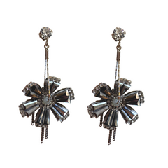 Flora Crystal Statement Earrings