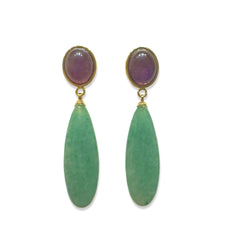Nicolette Gemstone Teardrop Earrings