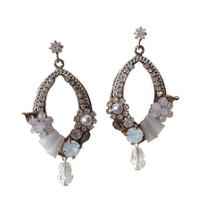 Mary Oval Cluster Statement Earrings