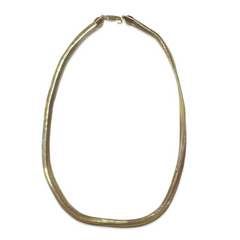 Azira Gold Filled 16” Flat Herringbone Necklace