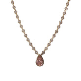 Teardrop Bezel Tennis Necklace