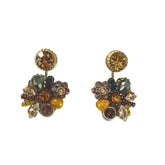Mona Flower Cluster Statement Stud Earrings