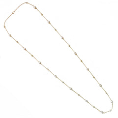 Long Pearlea Pearl Station Necklace