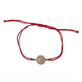 Geovana Sunny Baguette Disc Red Thread Bracelet