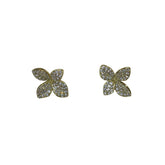 Four Petals Pave Earrings