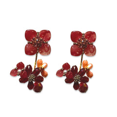 Borisa Flower Jacket Earrings